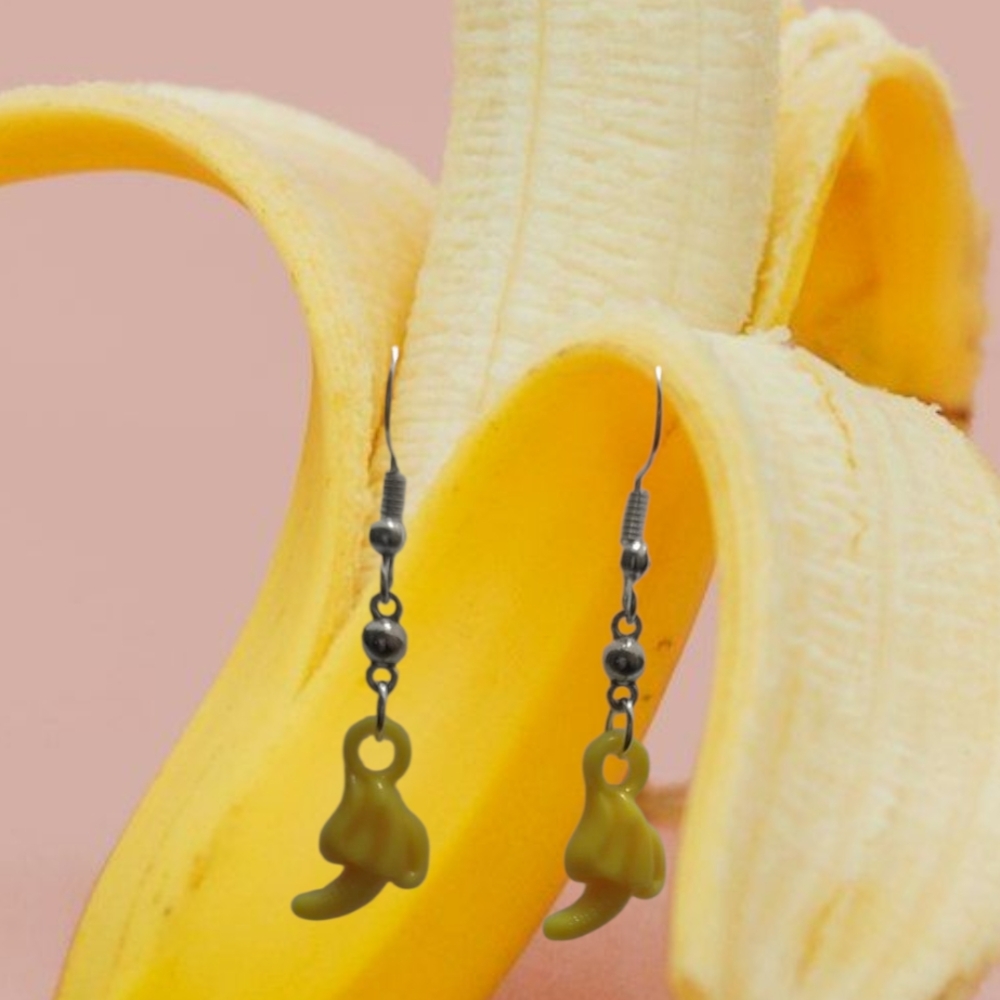 Yellow Delicate Bird Charm Earrings
